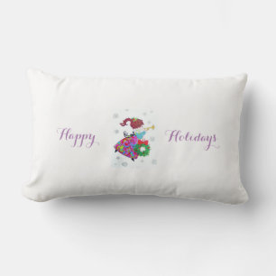 Sweetest Vintage Christmas Angel Lumbar Cushion