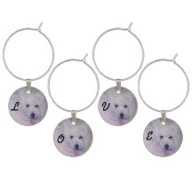 Sweetest Westie Stemware Charms