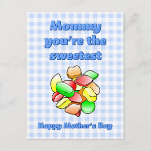 Sweetest Wine Gums Mothers Day Postcard