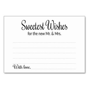 Sweetest Wishes for the New Mr and Mrs Advice Card