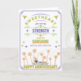 Sweetheart Anniversary Card for her or him