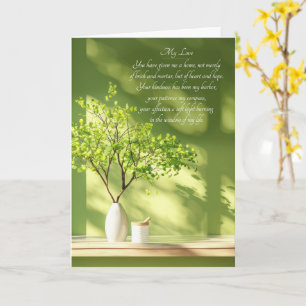 Sweetheart Anniversary Shades of Green Window Card