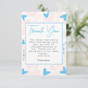 Sweetheart Baby Shower Thank You Card