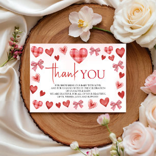 Sweetheart Baby Shower Thank You Card