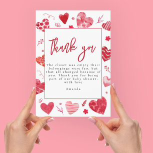 Sweetheart   Baby Shower Thank You Card