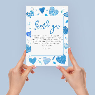 Sweetheart Baby Shower Thank You Card