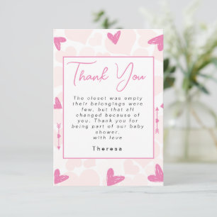 Sweetheart Baby Shower Thank You Card