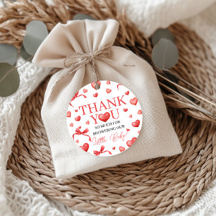Sweetheart Baby Shower Thank You Card Favour Tags
