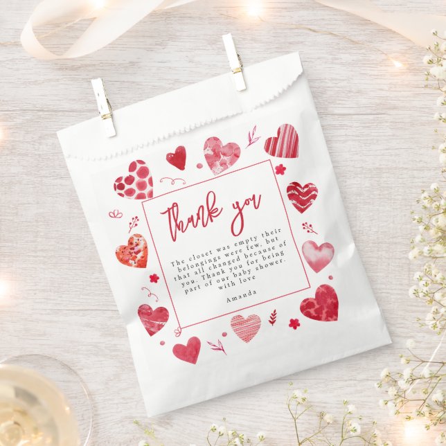 Sweetheart | Baby Shower Thank you Favour Bag (Clipped)