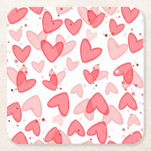 Sweetheart Baby Shower Valentine  Square Paper Coaster