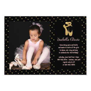 Sweetheart Ballerina Photo Invitation