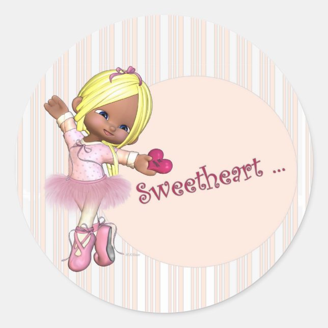 Sweetheart Ballerina Stickers (Front)