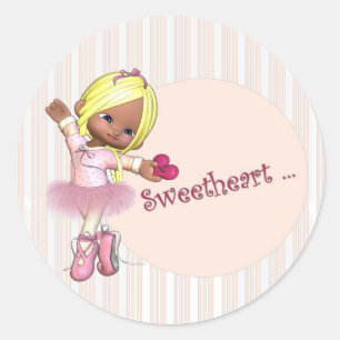 Sweetheart Ballerina Stickers