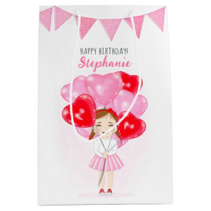 Sweetheart Balloon Birthday Medium Gift Bag
