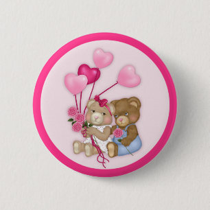 Sweetheart Bears 6 Cm Round Badge