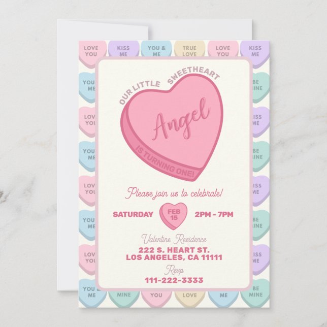 Sweetheart Birthday Party Invitation Invite (Front)