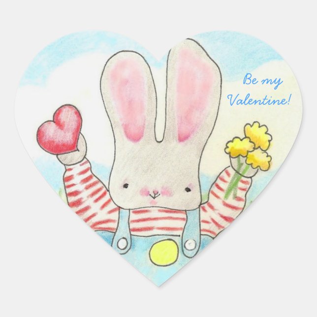 Sweetheart bunny sticker (Front)