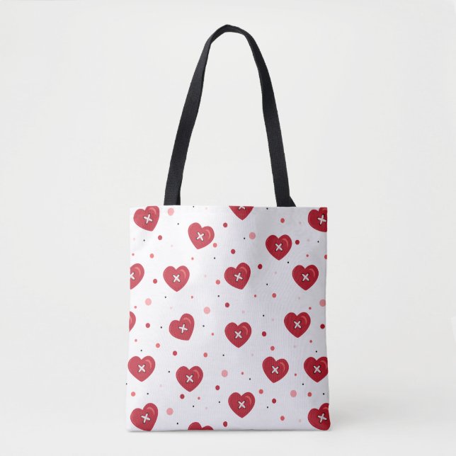 Sweetheart Buttons  Tote Bag (Front)