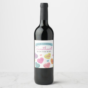 Sweetheart Candy Birthday or Baby Shower Favour Ta Wine Label