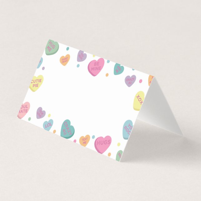 Sweetheart Candy Placecard Party Decor (Front)
