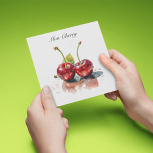 Sweetheart Cherries in Watercolor, custom