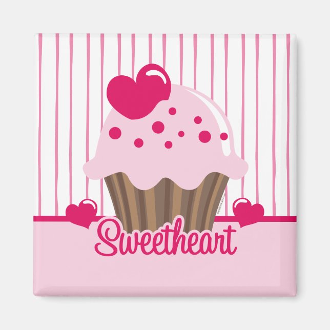 Sweetheart Cupcake Magnet (Front)