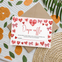 Sweetheart Diaper Raffle Baby Shower Ticket