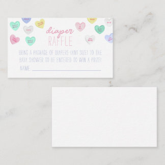 Sweetheart Diaper Raffle Card Insert