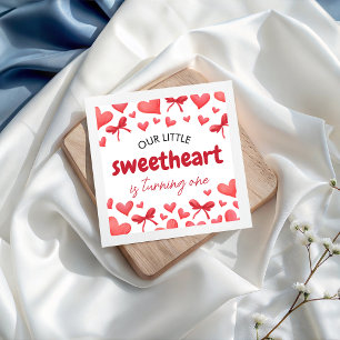 Sweetheart First Birthday Party Napkin