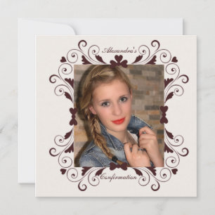 Sweetheart Frame Photo Confirmation Invitation