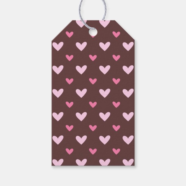 Sweetheart Gift Tag – Pink & Blush Hearts (Front)