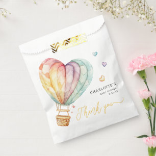 Sweetheart Hot Air Balloon Heart Baby Shower Favour Bag
