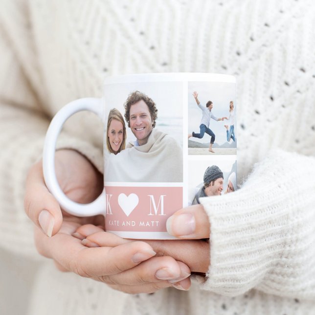 Sweetheart Initials EDITABLE COLOR Photo Mug (Creator Uploaded)