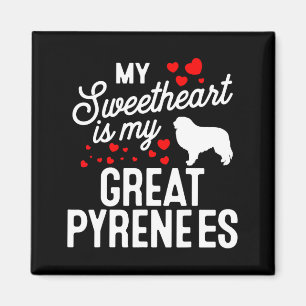Sweetheart Is My Great Pyrenees Valentines Day Dog Magnet