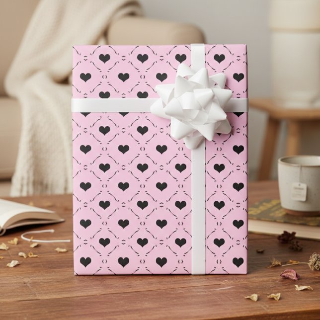  Sweetheart Lattice Pink Wrapping Paper (Sweetheart Lattice Pink Wrapping Paper)