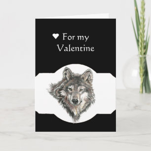 Sweetheart Leader of the Pack Wolf Valentine Holiday Card