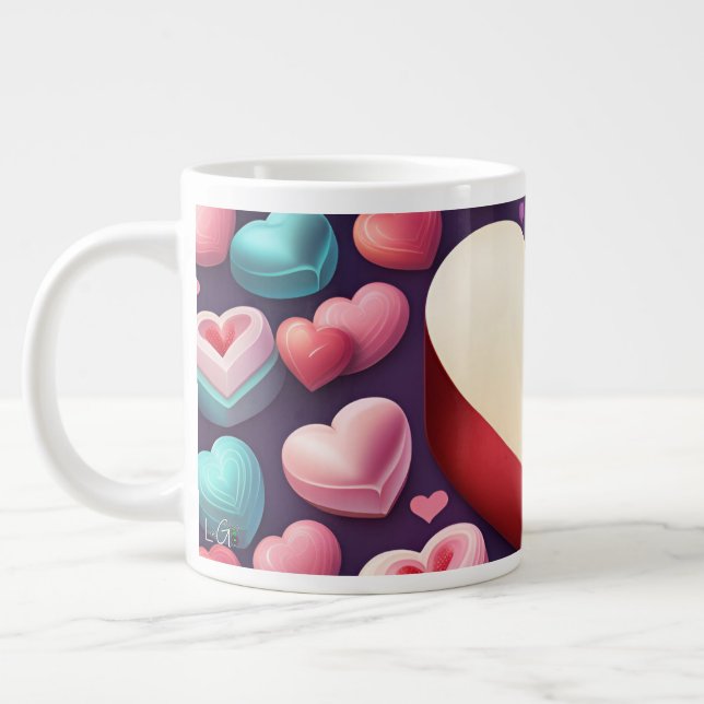 Sweetheart Lovely Valentine's |  Large Coffee Mug (Left)
