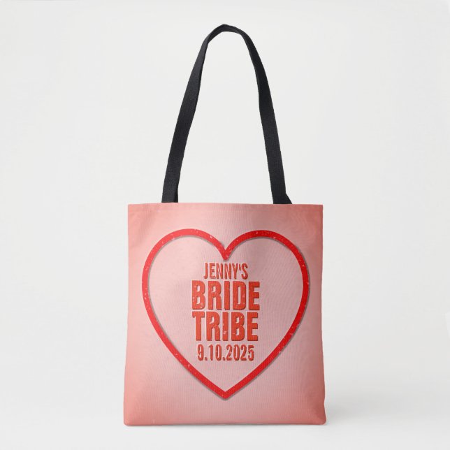 Sweetheart Personalised Bride Tribe Tote Bag (Front)