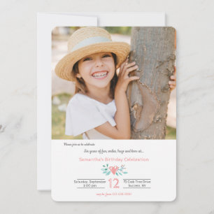 Sweetheart Photo Birthday Invitation