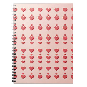 Sweetheart Pink: Adorable Red Hearts Notebook