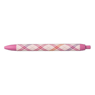Sweetheart Plaid  Black Ink Pen