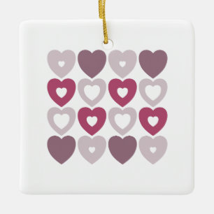 Sweetheart Quilt Ceramic Ornament