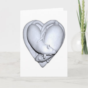Sweetheart Rats Sculpture Valentine Holiday Card