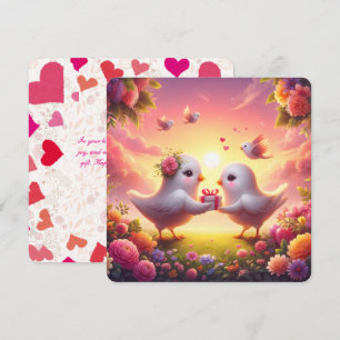 Sweetheart Serenade – Lovebirds Valentine’s Card