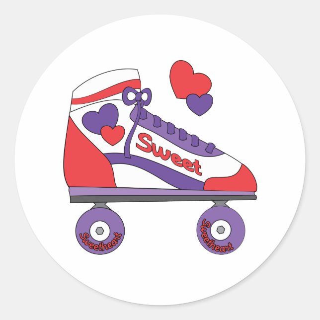Sweetheart Skate Classic Round Sticker (Front)
