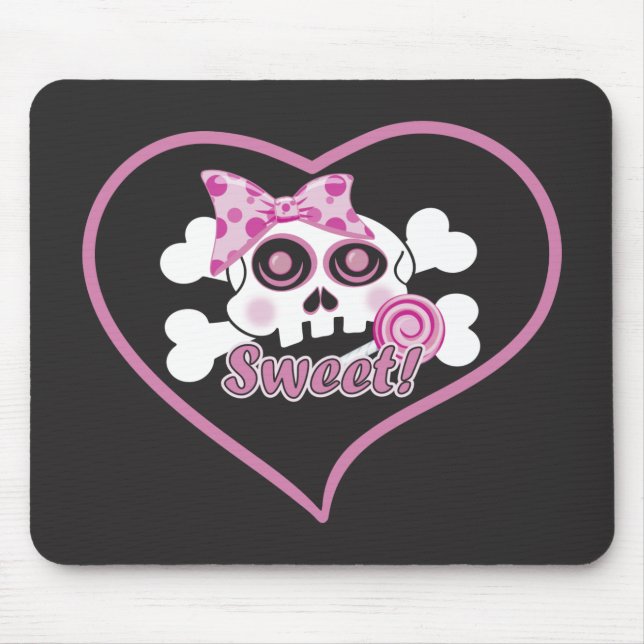 Sweetheart Skull Mouse Pad (Front)