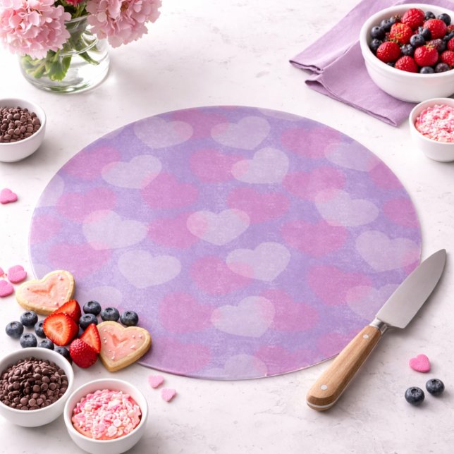 Sweetheart Sprinkle | Lavender Heart Decorative Cutting Board (Creator Uploaded)