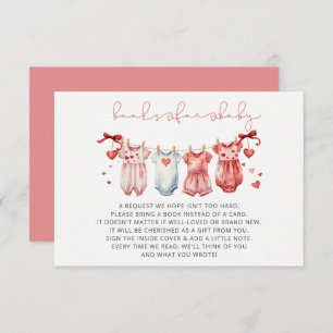 Sweetheart Valentine Baby Shower Book Request Enclosure Card