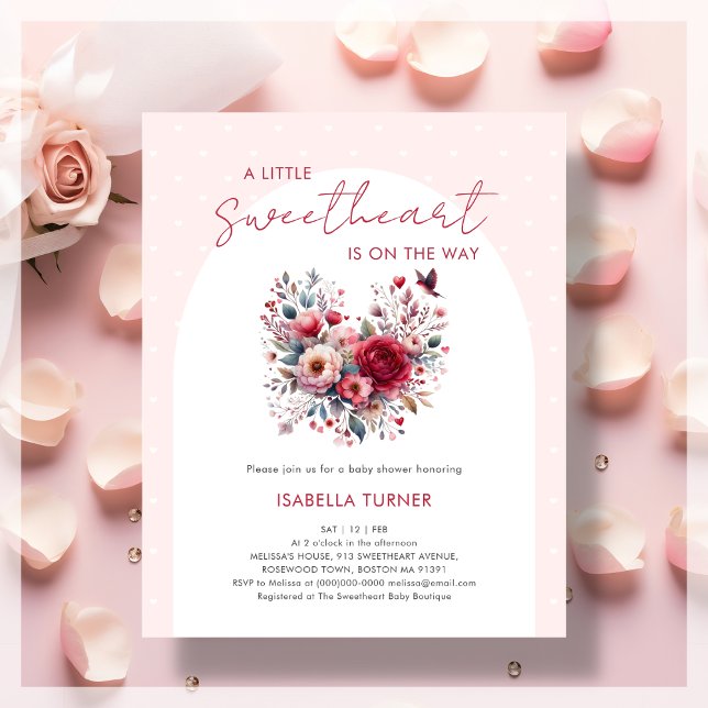 Sweetheart Valentine Baby Shower Budget Invitation (Creator Uploaded)