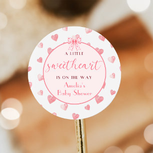 Sweetheart Valentine Baby Shower Sticker